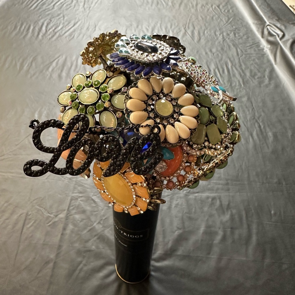 Bridal Brooch & Pendant Bouquet Wired Starts - Unfinished.